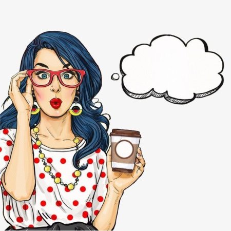 Поп арт удивленная девушка