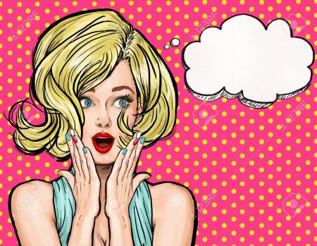 Поп арт блондинка крутая