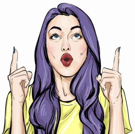 Поп арт девушка