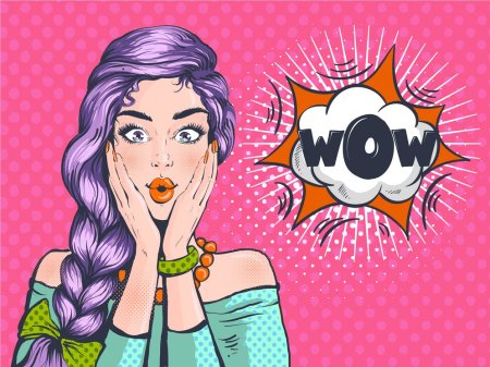 Вау в стиле поп арт