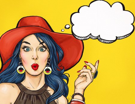 Поп арт девушка