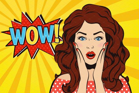 Поп арт шатенка