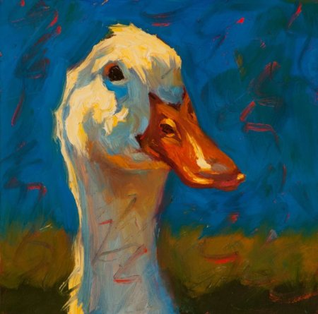 Гуси живопись маслом