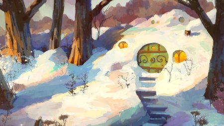 Зима рисунок