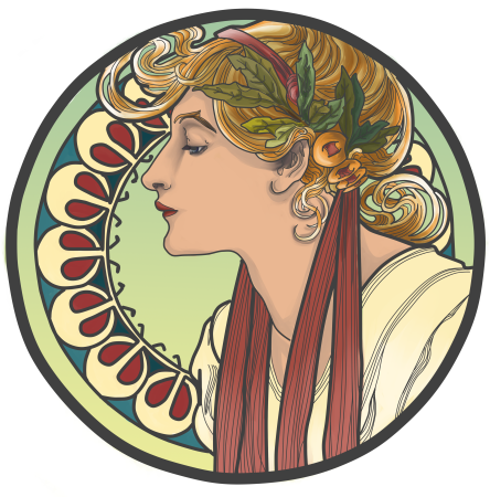 Альфонс Муха стиль арт нуво