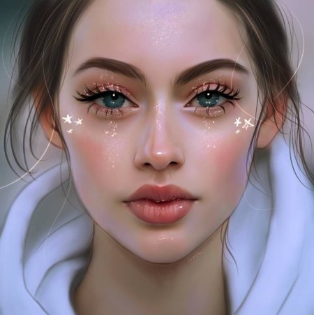 Красивое лицо арт