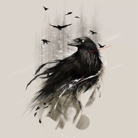 Тату ворон