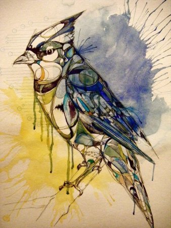 Стилизация животных акварель