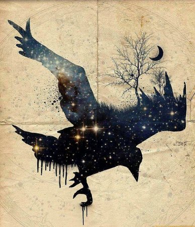 Арт тату птица