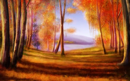 Осенний лес рисунок
