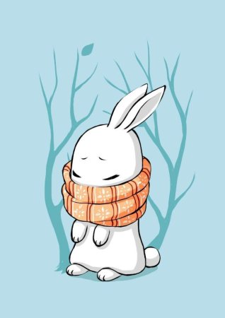 Няшный кролик арт