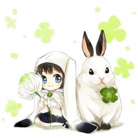 Милый зайчик арт