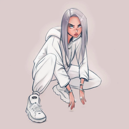 Билли Айлиш рисунок