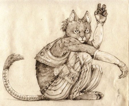 Кот человек арт