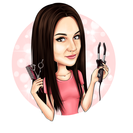 Парикмахер в мультяшном стиле