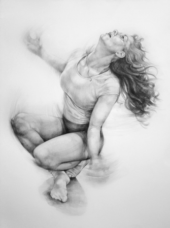 Женское тело карандашом