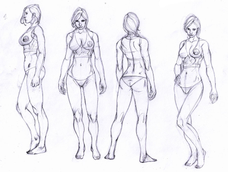 Женская фигура скетч