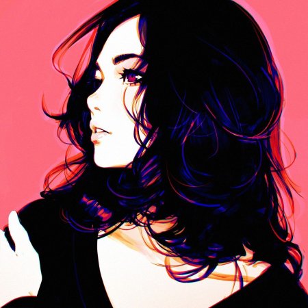 Ilya Kuvshinov Art брюнетка