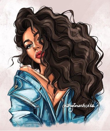 Поп арт девушка брюнетка
