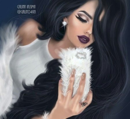 Брюнетка мультяшка