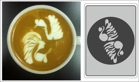 Схематическое изображение латте арт