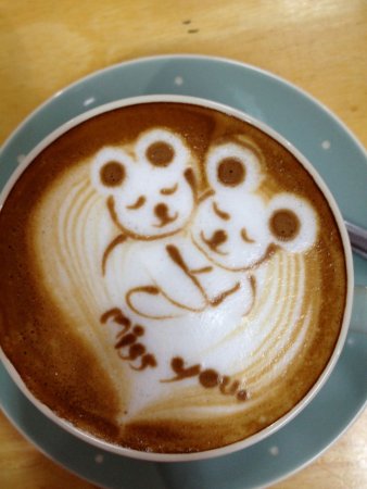 Лиса латте арт