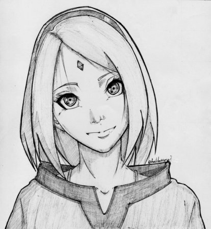 Что нарисовать аниме Сакура Харуно