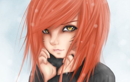 Аниме рыжая девушка