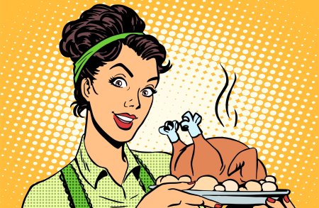 Еда в стиле поп арт