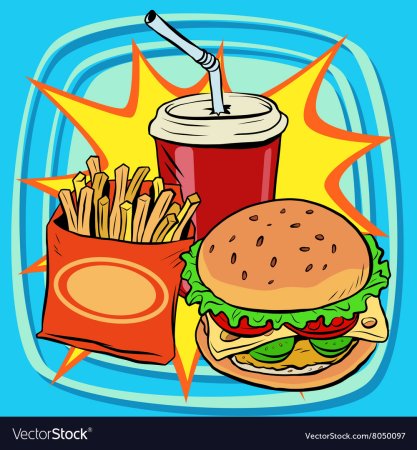 Здоровая еда фастфуд рисунок
