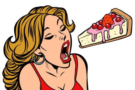 Рот с едой рисунок