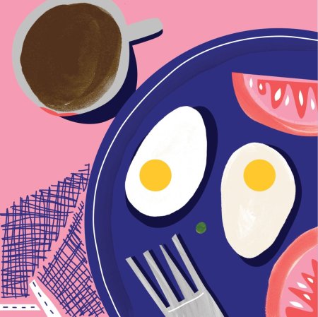 Завтрак иллюстрация