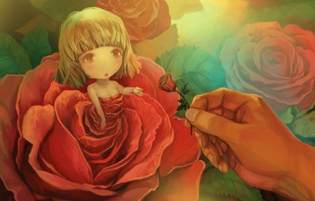 Девочка с розой