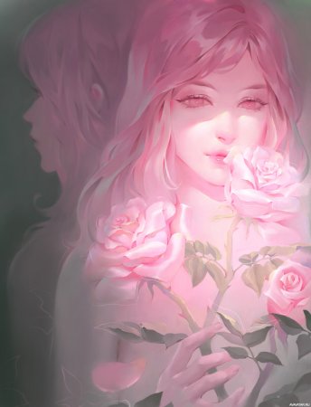 Нежная девушка арт