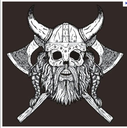 Berserker череп Скандинавия