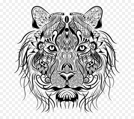 Раскраска антистресс Лев