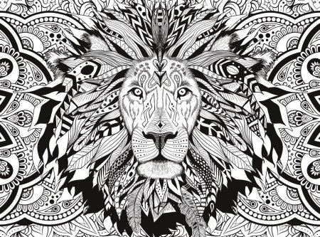 Раскраска антистресс Лев