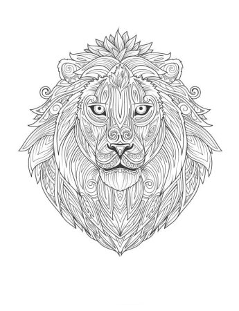 Раскраска антистресс Лев