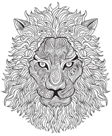 Раскраска Лев