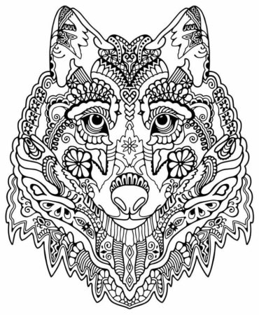 Раскраскаантистрес волк