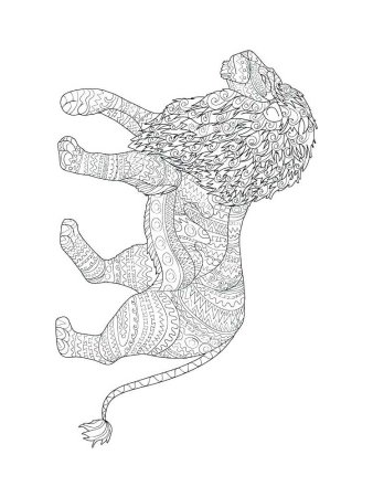 Раскраска антистресс Лев