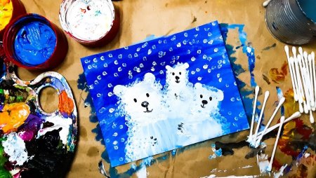 Арт Клякса мастер классы гуашью зима