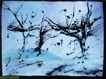 Нетрадиционная техника рисования кляксография