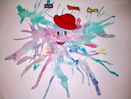 Выдувание трубочкой техника рисования