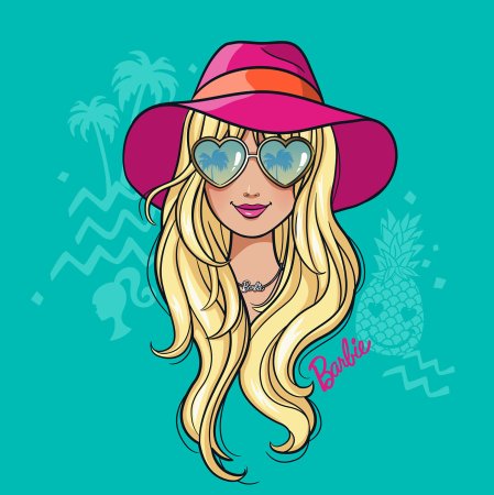 Стильная девушка рисунок