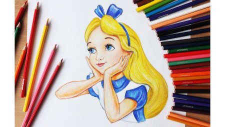 Сказочные герои цветными карандашами