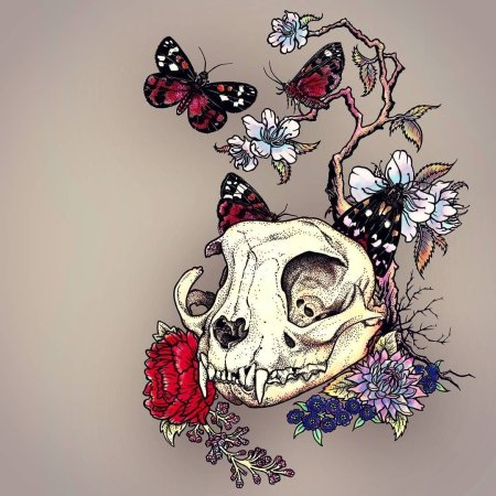 Череп в танковом шлемофоне