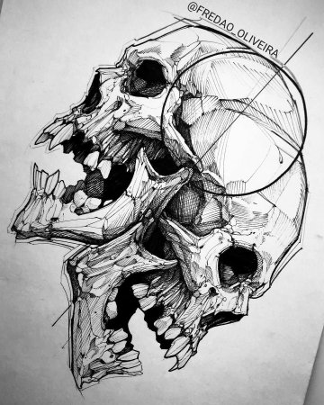 Череп рисунок