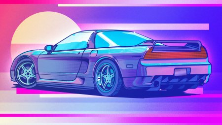 Nissan Skyline r34 GTR Retrowave