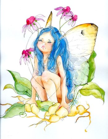 Эльф на грибе